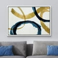 thumbnail image 2 of wall26 Framed Canvas Print Wall Art Geometric Gold Blue Paint Stroke Collage Abstract Shapes Illustrations Modern Art Decorative Bohemian Multicolor for Living Room, Bedroom, Office - 16"x24&quo, 2 of 5