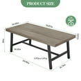 thumbnail image 2 of 71 Inch Farmhouse Dining Table Rectangular, Modern Wood Kitchen Table for 6 to 8 with Adjustable Feet, Seats Dining Living Room, Black/Brown/Grey/Wood, 2 of 10