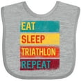 thumbnail image 3 of Inktastic Running Eat Sleep Triathlon Repeat Boys or Girls Baby Bib, 3 of 4