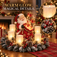 thumbnail image 6 of Christmas Lighted Centerpiece with Flameless Candle Glow, Indoor Christmas Table Centerpiece, Outdoor Solar Lights for Yard, 6 of 8
