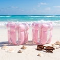 thumbnail image 5 of Knisume Sequin Striped Inflatable Arm Floaties, Swim Training Bands for Pool & Beach - Adjustable Air Chamber Swimming Aid, Bright Floatation Sleeves for Summer Water Play,White, 5 of 6