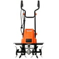 thumbnail image 5 of Deiokin 13.5AMP Electric Tiller, 18" Width 9" Depth Corded Garden Tiller with 24 Steel Tines, Adjustable Wheels, Overheat Protection for Lawn & Yard, 5 of 9
