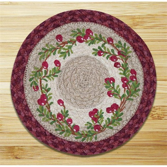 Earth Rugs 80-390C Cranberry Printed Round Swatch