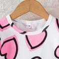 thumbnail image 5 of Spazoro Toddler Girls Cute Outfit Sets, Love Print Crew Neck Summer 2-Pieces Short Sleeve Shirt and Shorts Sets Pink Size 6 Months, 5 of 8