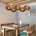 thumbnail image 6 of FETCOI 5-Light Farmhouse Ceiling Pendant Light Fixture Kitchen Island Lighting Antique Industrial Wood Chandeliers, 6 of 7