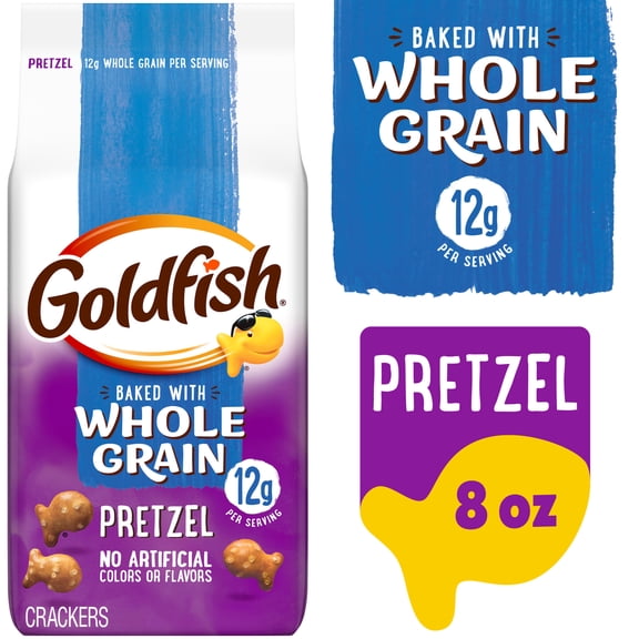 Goldfish Whole Grain Pretzel Crackers, 8 oz Bag