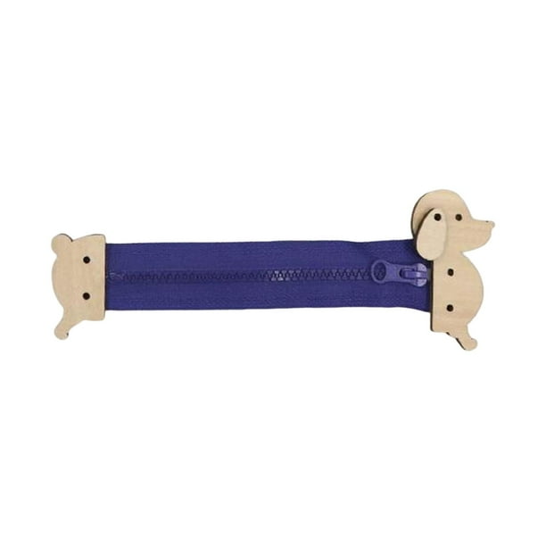 Tablero de actividades Montessori Material de educación temprana Juguetes de desarrollo sensorial de madera Perro azul