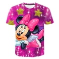 thumbnail image 2 of Camisetas de verano para niñas de Mickey Mouse, camisetas de manga corta para niños, ropa de la serie Disney con estampado 3D de dibujos animados, camisetas casuales dulces 7T Gao Jinjia LED, 2 of 2