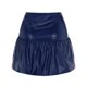 thumbnail image 4 of Gibobby faldas para mujer Falda hinchada para mujer Falda de cuero Pu Falda de cintura alta Falda de vientre completo Falda elegante sexy sólida(Azul marino, XL), 4 of 5