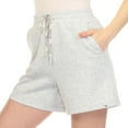 thumbnail image 4 of White Mark Women's Super Soft Drawstring Waistband Sweat Shorts, 4 of 4