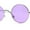 Silver / Purple, variant on Pop Color Lens Iconic Hippie Round Circle Lens Metal Sunglasses Silver Mirror