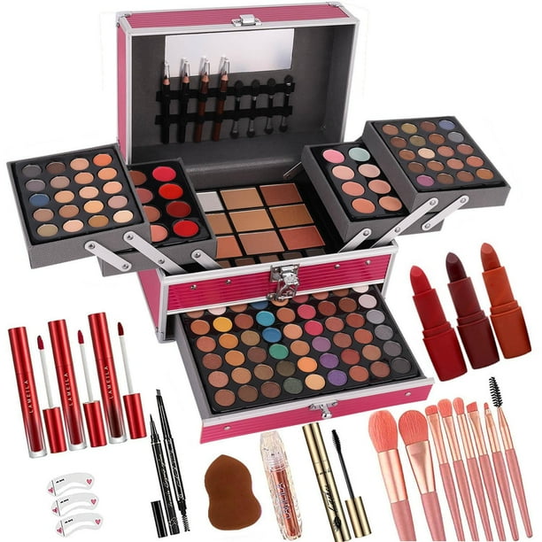 Set de maquillaje UNIFULL de 132 colores todo en uno con brochas de maquillaje