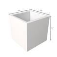 thumbnail image 4 of LeisureMod Fern 5-Piece Square Fiberstone and MGO Clay Planter Set White, 4 of 14