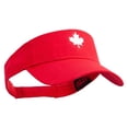 thumbnail image 4 of Canada Maple leaf Embroidered Sports Visor - Red OSFM, 4 of 5