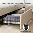 thumbnail image 5 of Mainstays Upholstered Platform Bed with Underbed Storage Drawers, Full, 5 of 10