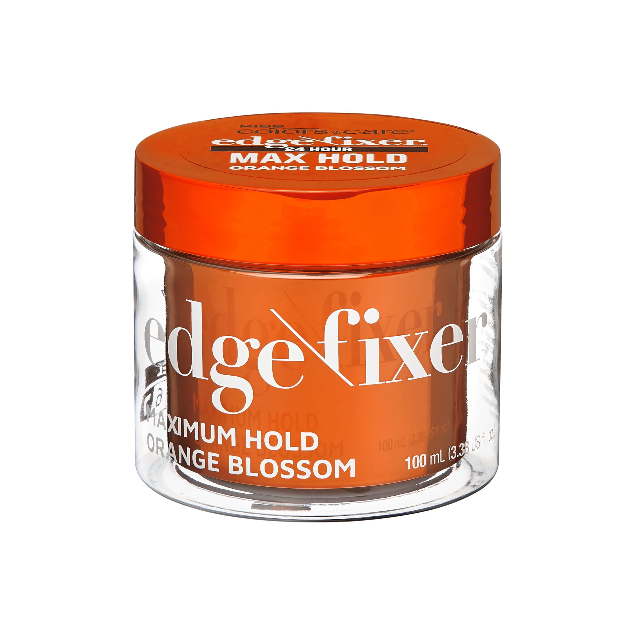 (2 pack) KISS Colors & Care Maximum Hold Edge Fixer,  100 mL (3.38 US fl. oz.) - Orange Blossom