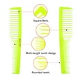 thumbnail image 3 of Krest 6000 Teasing Combs Lift Vent Hair Combs Pack Space Tooth Wide teeth Comb Neon Yellow 12 Pc., 3 of 6