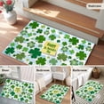 thumbnail image 6 of St. Patrick's Day 2'x3' Washable Rug, Spring Lucky Green Shamrock Cloud Blue Non-Slip Soft Doormat Area Rugs for Entrance Bathroom Bedsides, Carpet for Kitchen Bedroom, Entryway Floor Mat, 6 of 9