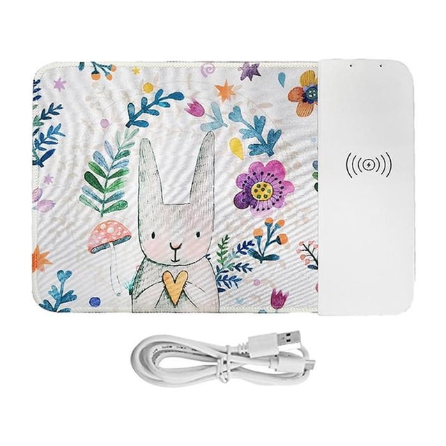 Alfombrilla de Mouse ArtPad Hot Shot Conejo Qi Wireless 30x22cm Indicador Led Cable USB Incluido