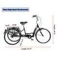 thumbnail image 2 of Meghna 20 inch Adult Tricycles Single Speed  Cruiser Bike Womens Trike 3 Wheels Large Basket, 2 of 5