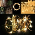thumbnail image 3 of Guirnalda de luces LED solares de cobre con USB, 2 m, 4 m, 5 m y 10 m, impermeables, para decoración de fiestas en interiores y exteriores, bodas, hogar y jardín. Blanco frío, blanco cálido y, 3 of 8