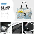thumbnail image 3 of Gaeub Animals Travel World Map Beach Travel Bag, Multi-Pocket Beach Bag, Summer Vacation Bag, Beach Essentials Tote, 3 of 7