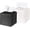 Black, White, variant on Minzimin Tissue Box Cover, 2 Pack  Square PU Leather Tissue Box Holder Decrative Tissue Cube Organizer for Tabletop, Bathroom, Car, Office