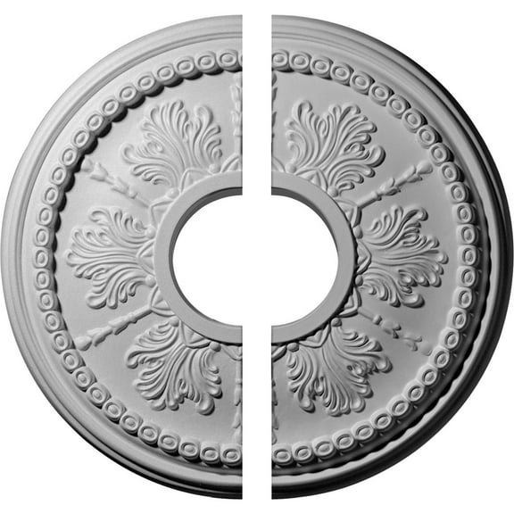 13 7/8"OD x 3 3/4"ID x 1 1/4"P Tirana Ceiling Medallion, Two Piece (Fits Canopies up to 4 3/4")