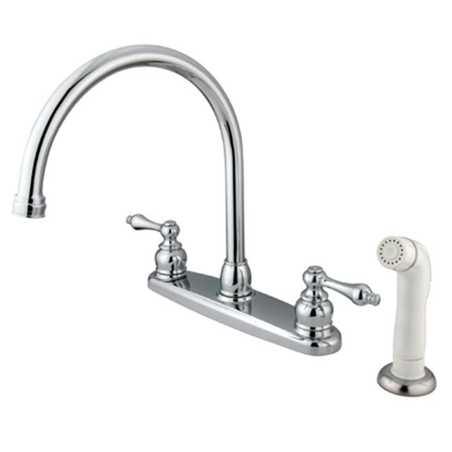 Kingston Brass KB721AL Double Handle Goose Neck Kitchen ...