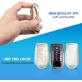 thumbnail image 3 of Key Fob Cover Compatible with Toyota Land Cruiser Venza RAV4 4Runner Corolla Cross Grand Highlander Tundra Crown Tacoma Camry Keychain Case Holder Protector,Gold-white, 3 of 4