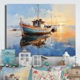 thumbnail image 2 of Designart "Boat Seascape expression V" Transportation Metal Art Living Room, 2 of 5