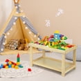 thumbnail image 3 of Gymax Patented Wood Kids Activity Play Table Block Table Multifunction W/Storage Natural, 3 of 10