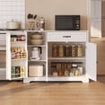thumbnail image 4 of 42" Buffet Sideboard Cabinet, Asofer Kitchen Storage Cabinet Coffee Bar with Doors & Drawer - White, 4 of 8