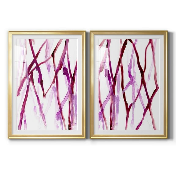 Wexford Home Runnel XV Premium Framed Print, 30.5" x 42.5" - Ready to Hang, Gold (Set of 2)
