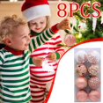 thumbnail image 3 of AYktou 8 Pcs Christmas Balls Ornaments Set, Multiple Types Glitter Christmas Ball Combination Christmas Tree Ornament Gift Hanging Balls for Festivals Birthdays Weddings Tree Decoration, 3 of 6