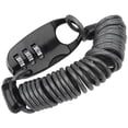 thumbnail image 3 of Bike Helmet Cable Lock Portable Universal Anti Theft Password Lock for Motorcycle BicycleBlack, 3 of 14