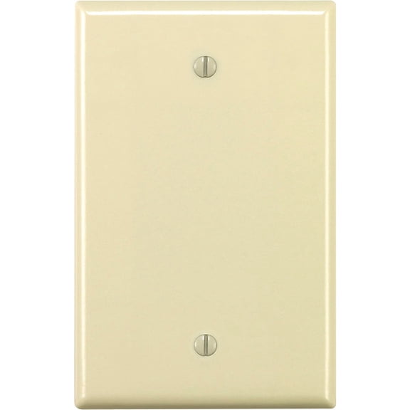 Leviton Blank Wall Plate 80514-T Midway - Thermoset, 1-Gang, Light Almond