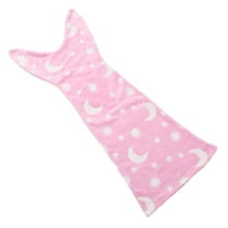 Raindrops Luminous Mermaid Sleeping Bag Pink Polyester Soft Cozy Bedtime Glow