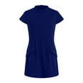 thumbnail image 5 of GEWSEY Women's Casual T Shirt Dress Summer Short Sleeve Swing Dresses with Pockets (Blue, M), 5 of 6