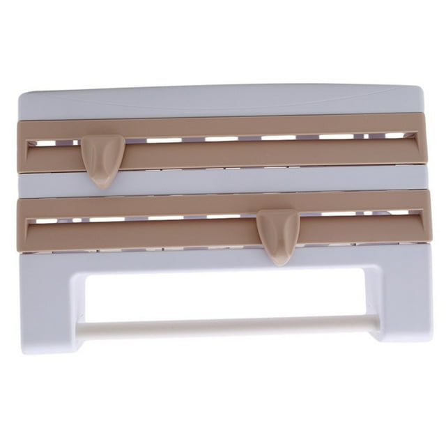Estante de almacenamiento de película Estante de almacenamiento de botellas de salsa para montaje en pared Soporte para toallas de papel Dispensador de película conservante Accesorio práctic