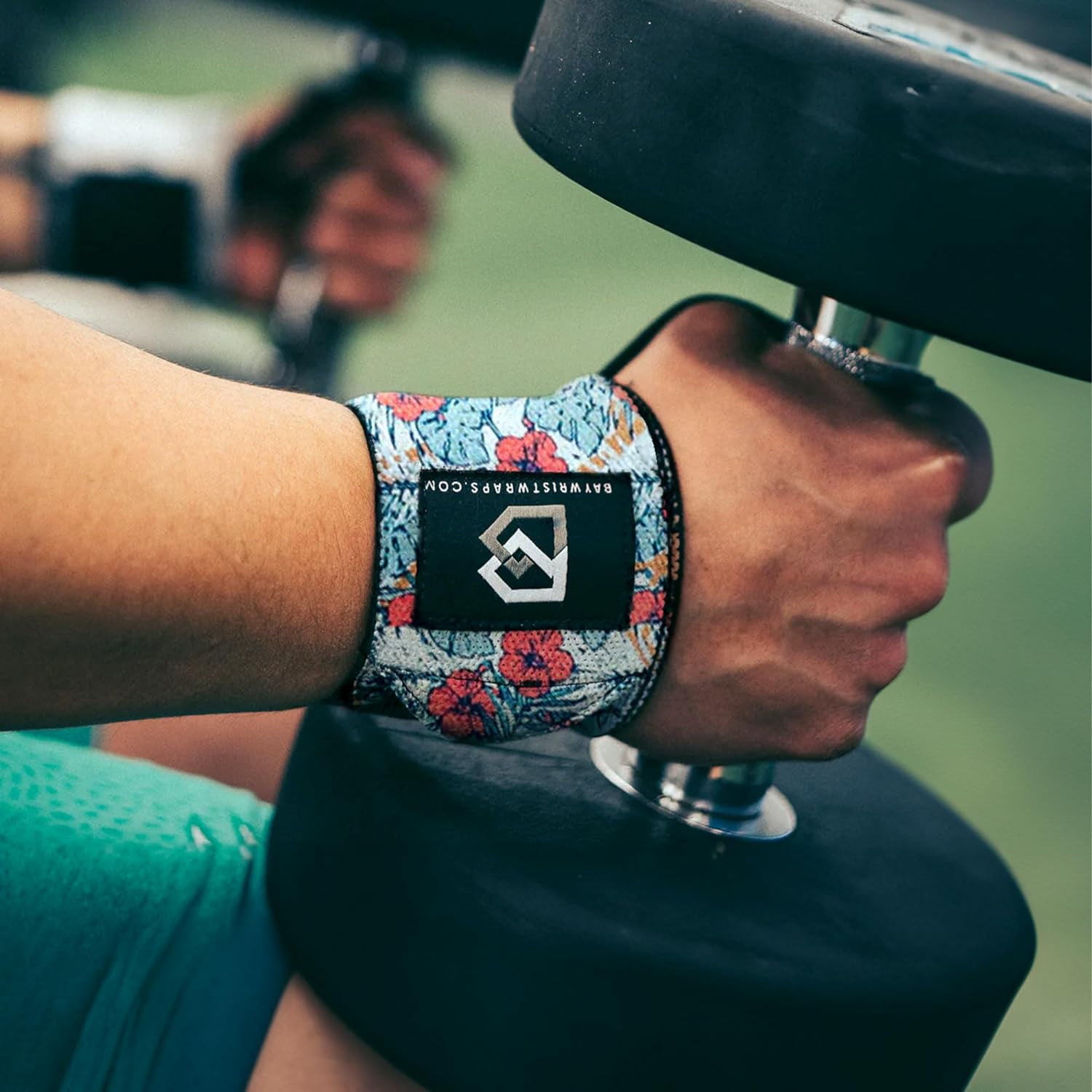 Bay Wrist Wraps Thumb Loop Unisex 70% Polyester Blue Weightlifting Straps