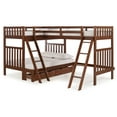 thumbnail image 3 of Aurora Twin Over Full Bunk Bed with Tri-Bunk Extension and Storage Drawers, Chestnut, 3 of 4