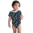 thumbnail image 3 of Daiia Funny Spaceships Printed Unisex-Baby Short Sleeve Onesies Bodysuits Baby Climbing Clothes Soft and Comfortable Romper with Expandable Shoulder Design-3 Months, 3 of 8