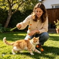 thumbnail image 3 of Natural Wood Cat Wand Toy with Fruit Plush Charms and Bell, Interactive Teaser Stick for Indoor Cats, Lightweight Durable Fishing Pole Toy for Kittens(Orange), 3 of 4