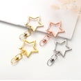 thumbnail image 4 of 40 Uds. Llavero de Metal con diseño de estrella, Clip de resorte a presión, hebilla colgante de pentagrama, accesorios para llaveros DIY, 4 of 7