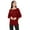 Burgundy, variant on Women's Trendy style dolman sleeves solid tunic top