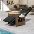 thumbnail image 4 of Gymax Set Of 2 Outdoor 360° Swivel Rattan Recliner Chair Patio Wicker Chaise Lounge Chair, 4 of 9