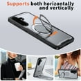 thumbnail image 4 of Allytechgroup Shockproof Kickstand Case for Samsung Galaxy S24+, Slim PC+TPU Hybrid Back Cover Support Wireless Charging Anti-Scratch & Drop Protection for Samsung Galaxy S24+, Gray, 4 of 6