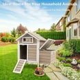 thumbnail image 6 of Gowoodhut Chicken Coop Wooden Poultry Cage Outdoor with Nesting Box, Legs, Tray, 6 of 7