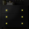thumbnail image 5 of 4PCS Square Cabinet Fluorescence Knob Glowing in the Dark Furniture Drawer Pulls Handle with Screws Skull, 5 of 5
